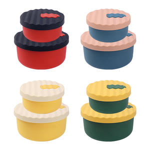 Bol de conservation alimentaire réutilisable en silicone 250 ml, qualité alimentaire, compatible micro-ondes, boîte à lunch, fabricant de boîtes bento personnalisées - Product Image 1