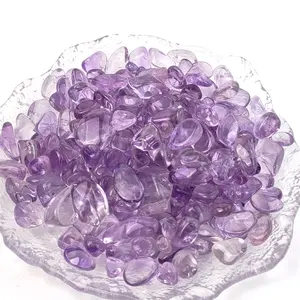 Wholesale polished pure crystal healthy healing stone amethyst tumbled stones for decor