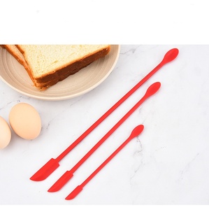 Mini Silicone Spatula Heat Resistant Long Handle Dual-Ended Scraper with Spoon Jam Spatulas Kitchen Gadget Kitchen Accessories - Product Image 2