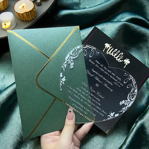 Tarjetas de cumpleaños de alta calidad, invitaciones de boda, invitaciones de acrílico de lujo para boda con caja, invitación de tarjeta de boda personalizada - Product Image 3