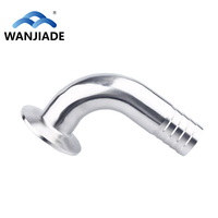 Raccord coudé en cuir pour tri-clamp, en acier inoxydable 304SS 316L de qualité sanitaire, à 90 degrés, pour tuyau basse pression, joint pagode pour eau
