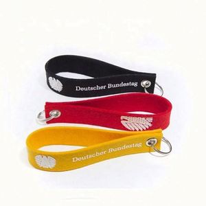 Porte-clés promotionnels personnalisés en feutre, broderie double face, logo imprimé, porte-clés en feutre de laine - Product Image 2