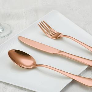 Ensemble de couverts en acier inoxydable doré de luxe en vrac, cuillère à dîner, fourchette et couteau pour mariage, restaurant, hôtel - Product Image 3