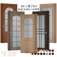 Amerikanischer Standard HDF Massivholz-Fertigtür für Zimmer 30x80 Innenbereich Schlafzimmer und Badezimmer Türen Innentür Holz mit Rahmen
