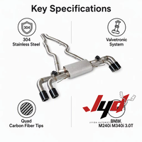 Échappement Catback Racing pour BMW M240i M340i 3.0T 2019-2023 en acier inoxydable 304 avec bouclier thermique, tuyau d'échappement JYD, tuyau Valvetronic