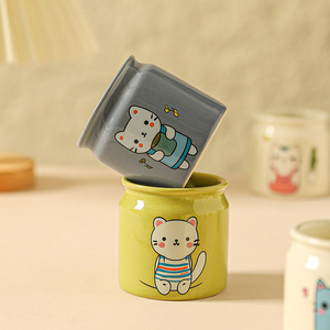 Factory direct sales of <b>cute</b> cat-themed ceramic drinking cups for children, microwave-safe, and stylish office <b>mugs</b>. - Product Image 3