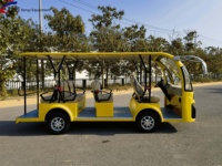 Autobús Turístico Eléctrico de 11 Plazas, 4 Filas, 72V 100Ah, Autonomía de 80-100 km, Colores Personalizados para Resorts y Zonas Turísticas, Disponible en Stock