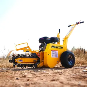 AUSTTER 7HP gasoline engine power mini chain trencher for cable laying