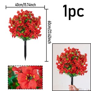 Bouquet de violets artificiels en forme de <span class=keywords><strong>boule</strong></span>, arbres topiaires, fausses fleurs résistantes, faux arbustes artificiels pour la décoration de porche - Product Image 4