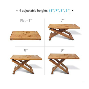 Práctico taburete de bambú para inodoro taburete ajustable para inodoro en cuclillas - Product Image 4