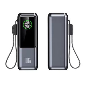 Sạc dự phòng laptop mới 20000mah PD 100W siêu tốc, pin ngoài 20000mAh với đèn <span class=keywords><strong>LED</strong></span> và cáp USB tích hợp - Product Image 3