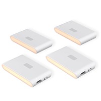 Applique murale LED magnétique sans perçage à double éclairage latéral avec détecteur de mouvement, rechargeable USB-C, lumière blanche chaude 2700K pour couloir