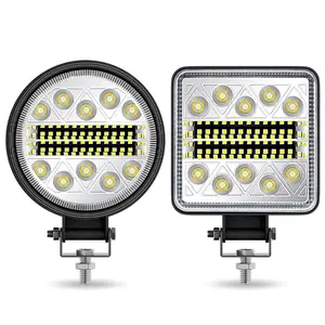 Factory direct sales, large field of vision 34LED circular 102W working lights, white off-road flash headlights modified
