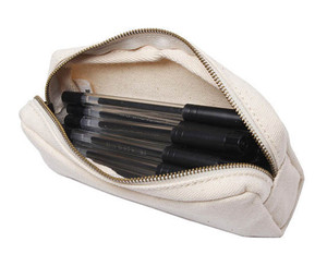 Blank <strong>Small</strong> Canvas Zipper Pencil Case for School <strong>Small</strong> Cotton <strong>Makeup</strong> Cosmetic Pouch <strong>Bag</strong> Wholesale - Product Image 2