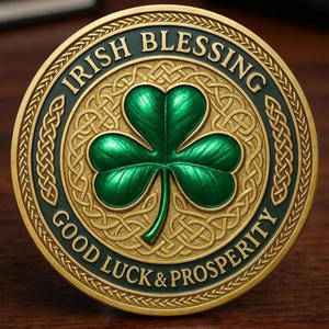 Pièces de monnaie porte-bonheur commémoratives de la Saint-<span class=keywords><strong>Patrick</strong></span> pour accessoires de fête, présentation de festival et souvenirs - Product Image 2