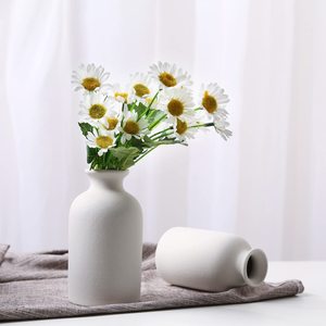 Florero de cerámica esmerilada para decoración de escritorio, florero de cerámica gruesa, popular, estilo nórdico - Product Image 1