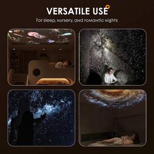USB RGB Starry Sky Projection Night <b>Light</b> with Replaceable Film Dimmable for Bedroom & Car Use - Product Image 6