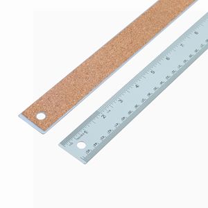 <span class=keywords><strong>Regla</strong></span> de Medición <span class=keywords><strong>Digital</strong></span> Personalizada de Acero Inoxidable de Seguridad de 12 Pulgadas y 30 Centímetros con Borde Recto y Respaldo de Corcho, Herramientas de Medición - Product Image 6