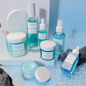 Etichetta privata cura del viso Anti-infiammatori ridurre l'acne calmante schiarente purificante pulizia idratante blu Tansy cura della pelle Set - Product Image 5