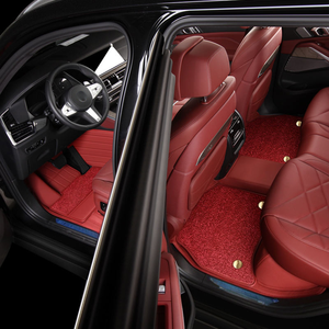 Pour BMW 1 3 6 7 X3 X5 X1 <span class=keywords><strong>Mini</strong></span> E46 E60 E39 Tapis de sol de voiture sur mesure, matériau ECO, cuir véritable pour sièges avant et arrière - Product Image 4