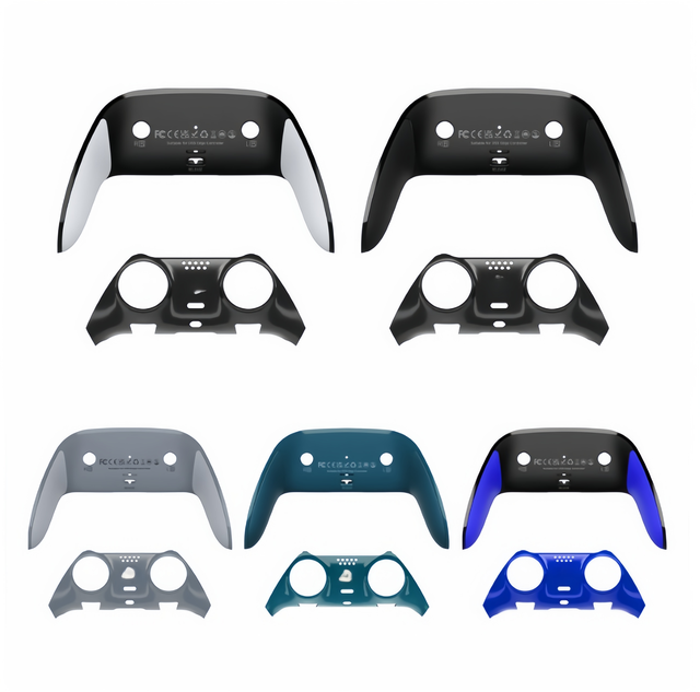 PS5 Elite Edge Controller Shell, Rear Case, Soft Rubber Grip, Anti-slip DIY Repair and Replacement Parts