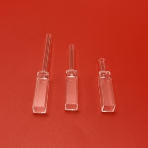Cuvette en verre rectangulaire de fluorimètre de la longueur 3.5ml de chemin de 10mm avec le tube de joint évalué - Product Image 5