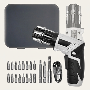 Destornillador eléctrico recargable de 3.6V con batería de litio, interfaz TIPO-C y mango recto tipo pistola. - Product Image 5