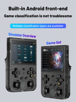 Pemain Game Genggam Klasik RG353V Portabel Sistem Terbuka Android Layar 3.5 Inci Isi Ulang dengan 5000 Game Bawaan Video Game