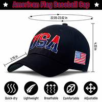 Casquettes authentiques américaines pour hommes, casquette de baseball avec drapeau américain, chapeau patriotique élégant, casquette ajustable brodée pour hommes et femmes