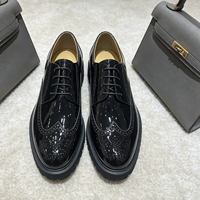 Herren Lederschuhe Schwarz Leichtgewichtig und Höhenerhöhend Plateau-Anzugschuhe Luxuriöse Business-Schuhe