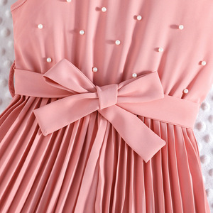 <span class=keywords><strong>Tuta</strong></span> Intera da <span class=keywords><strong>Bambina</strong></span> Estiva 2026 Rosa Senza Maniche con Perle e Pieghe - Product Image 5