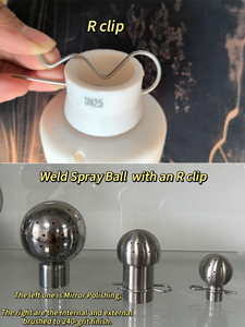 Sfera di Pulizia a Spruzzo con R-Clip in Acciaio Inox 304 e 316L per Uso Quotidiano - Product Image 6