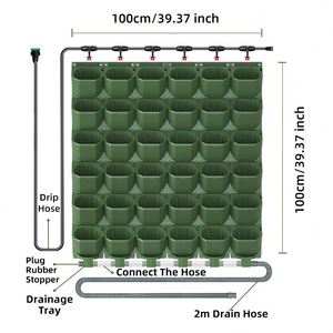 Jardín vertical verde, sistema de pared vertical vivo macetas de pared de autorriego grandes para jardines interiores y exteriores - Product Image 2