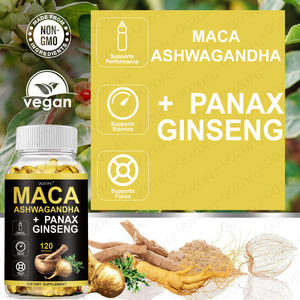 Maca Gélules pour Hommes Amélioration Vitamine Herbes Nutrition Santé Compléments avec Ashwagandha Panax <span class=keywords><strong>Ginseng</strong></span> pour Adultes - Product Image 4