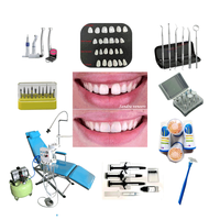 Kit dentaire pour sourire : Facettes dentaires supérieures et inférieures en résine, technologie de collage manuel, usage professionnel