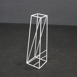 Centre de <span class=keywords><strong>table</strong></span> trapézoïdale en métal, stand floral, décoration pour mariage, 2019 - Product Image 5