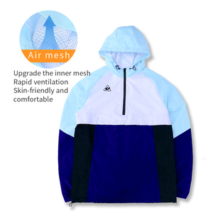 Tùy chỉnh in kỹ thuật số nửa dây kéo trùm đầu bóng đá Áo gió tracksuits Áo thun không thấm nước người đàn ông bóng đá thể thao Áo Gió Áo khoác - Product Image 2