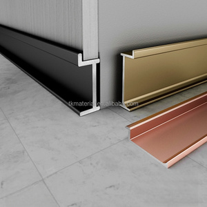 Zócalo de Piso Empotrado de Aleación de Aluminio, Moderno y Minimalista, para Decoración de Hoteles y Apartamentos, Fácil Instalación, Ecológico - Product Image 1