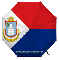 Paraguas Plegable con la Bandera de las Islas Turquesas y Caicos, Compacto, Portátil, Grande, Resistente al Viento y a la Lluvia