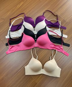 SUHE Comfortable Womens Wireless Push-Up Bra Breathable Nylon Spandex Deep Plunge One-Piece Seamless Anti-Bacterial Top for - Product Image 3