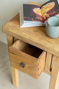 <b>Wooden</b> Side <b>Table</b> Premium Solid Wood End <b>Table</b> <b>Rustic</b> Handmade Furniture for Living Room Bedroom Lounge Hotel Villa - Product Image 6