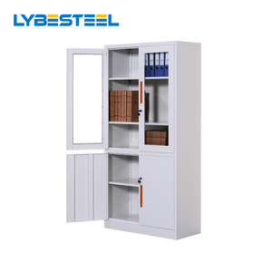 ตู้เก็บเอกสารเหล็ก <span class=keywords><strong>4</strong></span> ประตู จากโรงงานโดยตรง ตู้เหล็กเก็บของ ประตูบนเป็นกระจก ประตูล่างเป็นโลหะ - Product Image 3