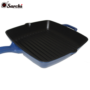Nhà Máy Bán Buôn <span class=keywords><strong>Steak</strong></span> Grill Tấm BBQ Vuông Men Gang Chảo Chiên - Product Image 3
