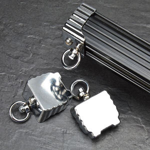 Rail de <span class=keywords><strong>rideaux</strong></span> en alliage d'aluminium <span class=keywords><strong>double</strong></span> couche, rail droit, montage par le haut avec cantonnière, rail incurvé et accessoires - Product Image 6