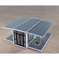 Maison préfabriquée à double aile pliable pour l'extérieur