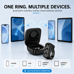 Modern Smart Ring 3 Key Remote Control With Charging Case for <b>Android</b> Tiktok Youtube Camera Ebook Music Compatibility With - Product Image 6