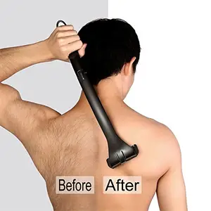 B4 Lipat Kembali Alat Cukur untuk Pria Body Groomer Trimmer Kembali Rambut Razor Kaki Panjang Menangani Cukur Silet Cukur