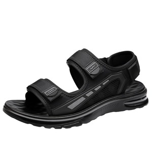 Sandales unisexes en cuir véritable à bout ouvert, semelle extérieure en caoutchouc, semelle intermédiaire en EVA, imperméables, chaussures d'eau d'été pour la plage, doublure en mesh - Product Image 5