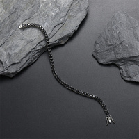 Bracelet tennis noir argenté avec strass pour hommes et femmes, bijoux hip-hop streetwear glacés