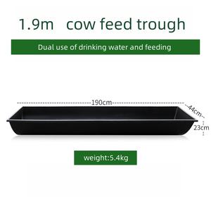 Mangeoire agricole pour bovins moutons 1m outil d'alimentation <span class=keywords><strong>en</strong></span> <span class=keywords><strong>plastique</strong></span> noir bétail <span class=keywords><strong>vache</strong></span> mouton mangeoire - Product Image 3